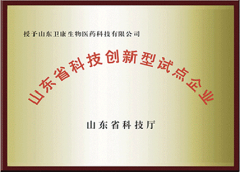 山東省科技創(chuàng)新型試點企業(yè)